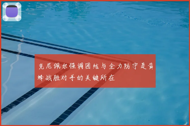 克尼佩尔强调团结与全力防守是黄蜂战胜对手的关键所在