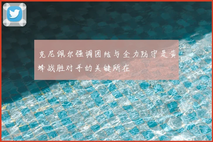 克尼佩尔强调团结与全力防守是黄蜂战胜对手的关键所在