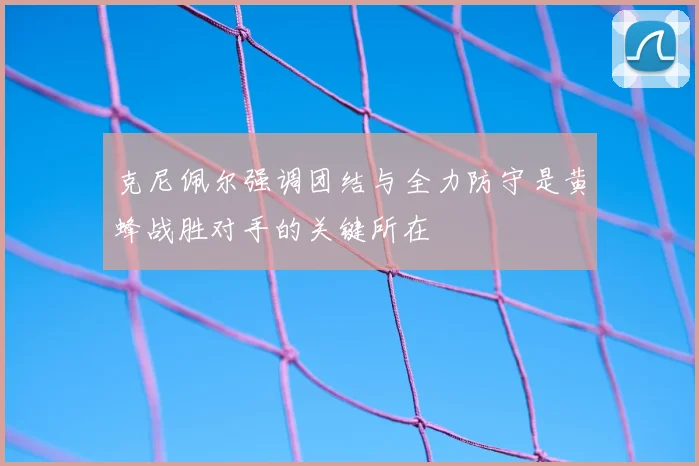 克尼佩尔强调团结与全力防守是黄蜂战胜对手的关键所在