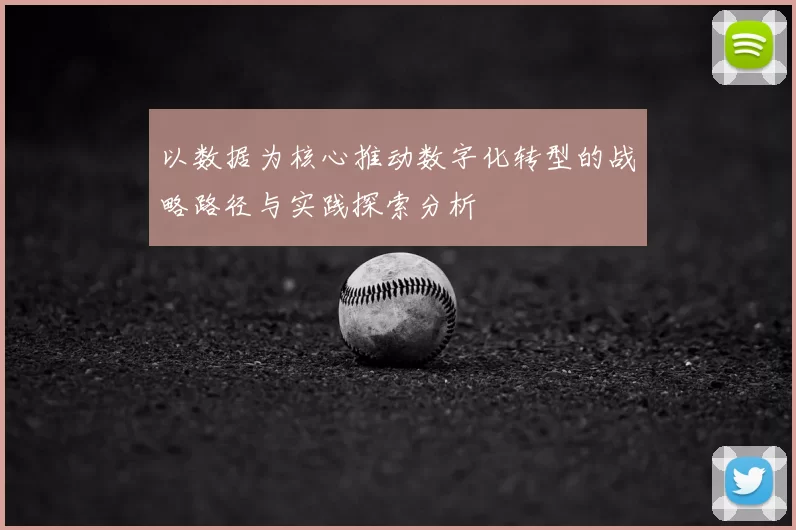 以数据为核心推动数字化转型的战略路径与实践探索分析
